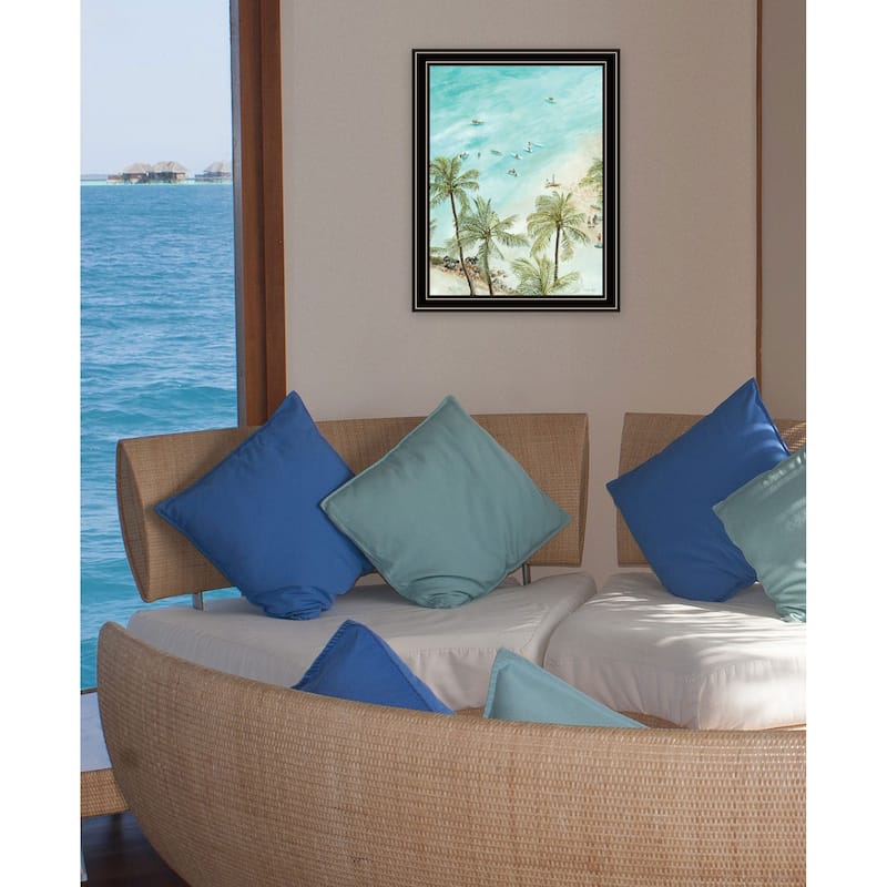 TrendyDecor4U Contemporary "SURFING FROM AFAR" Framed Print Wall Art