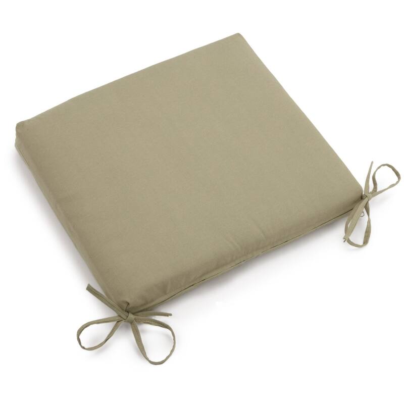 20-inch by 19-inch Twill Indoor Chair Cushion (Set of 1, 2, or 4) - 20 x 19 - Single - Sage