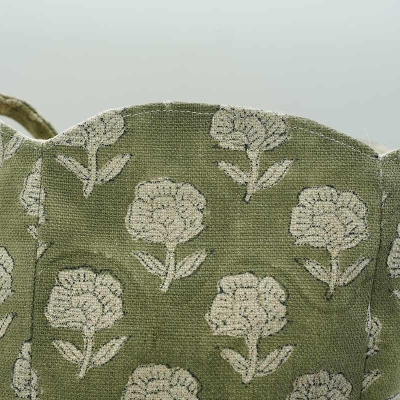Fabdivine Handmade Floral Room Décor Nursery Storage Basket