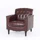 preview thumbnail 32 of 72, Tufted Accent Chair Vegan Leather Armchair for Living Room