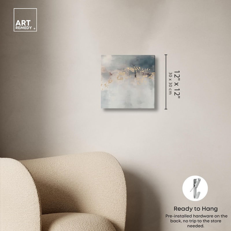 Golden Scatter Canvas by Art Remedy, Gallery Wrapped