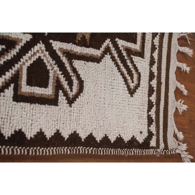 Beige / Ivory Anatolian Turkish Runner Rug Handmade Wool Carpet - 3'3"x 10'10"