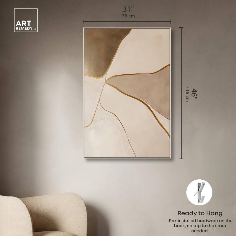 Taupe Terrain II Canvas by Art Remedy