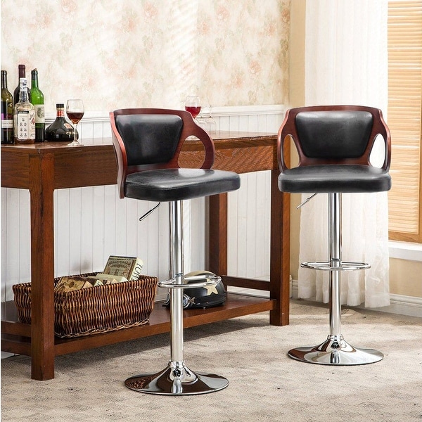 homall bar stools walnut bentwood