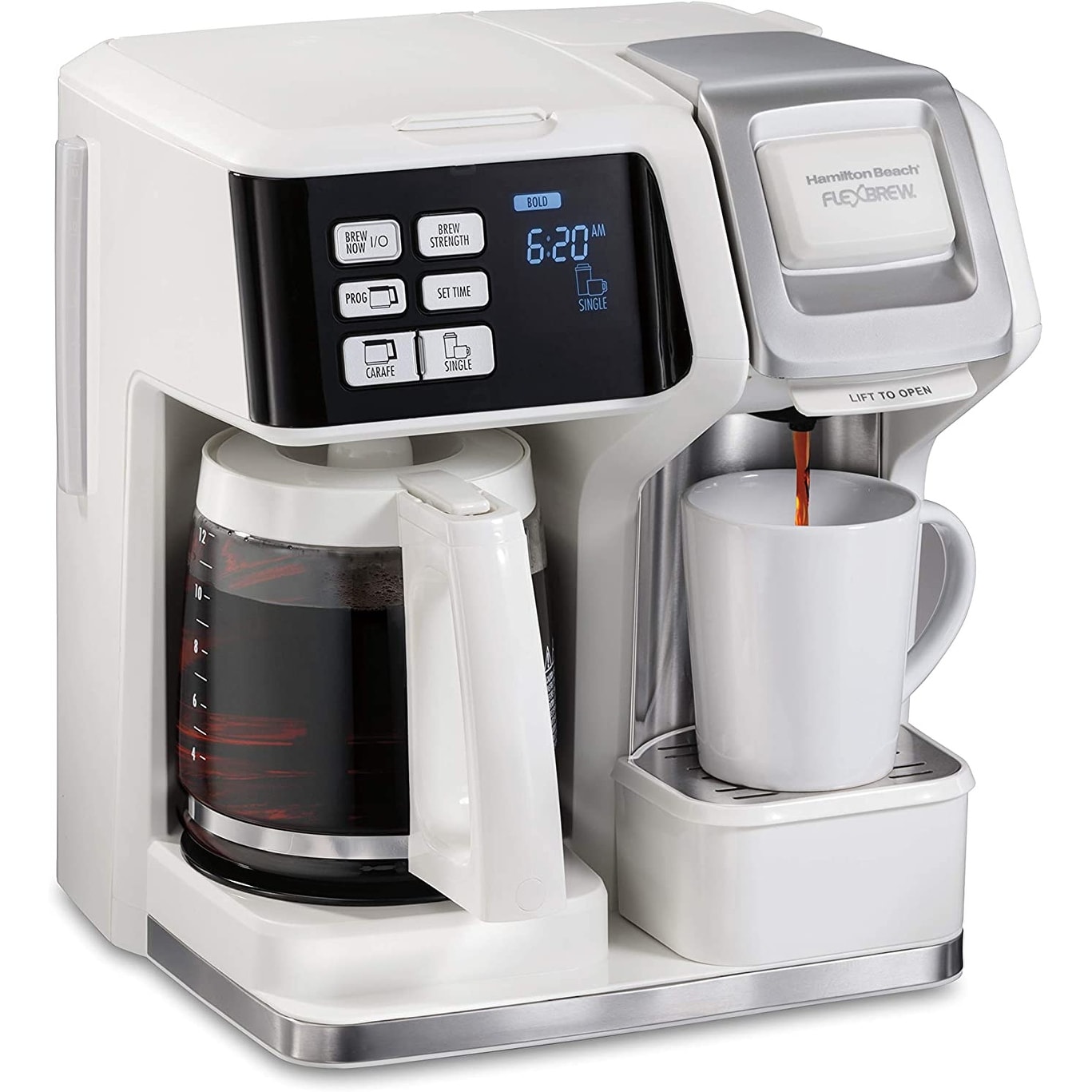 Full pot and single cup coffee maker shop