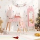 preview thumbnail 12 of 18, Costway Kids Vanity Set Princess Makeup Dressing Table and Chair Set - See Details Pink