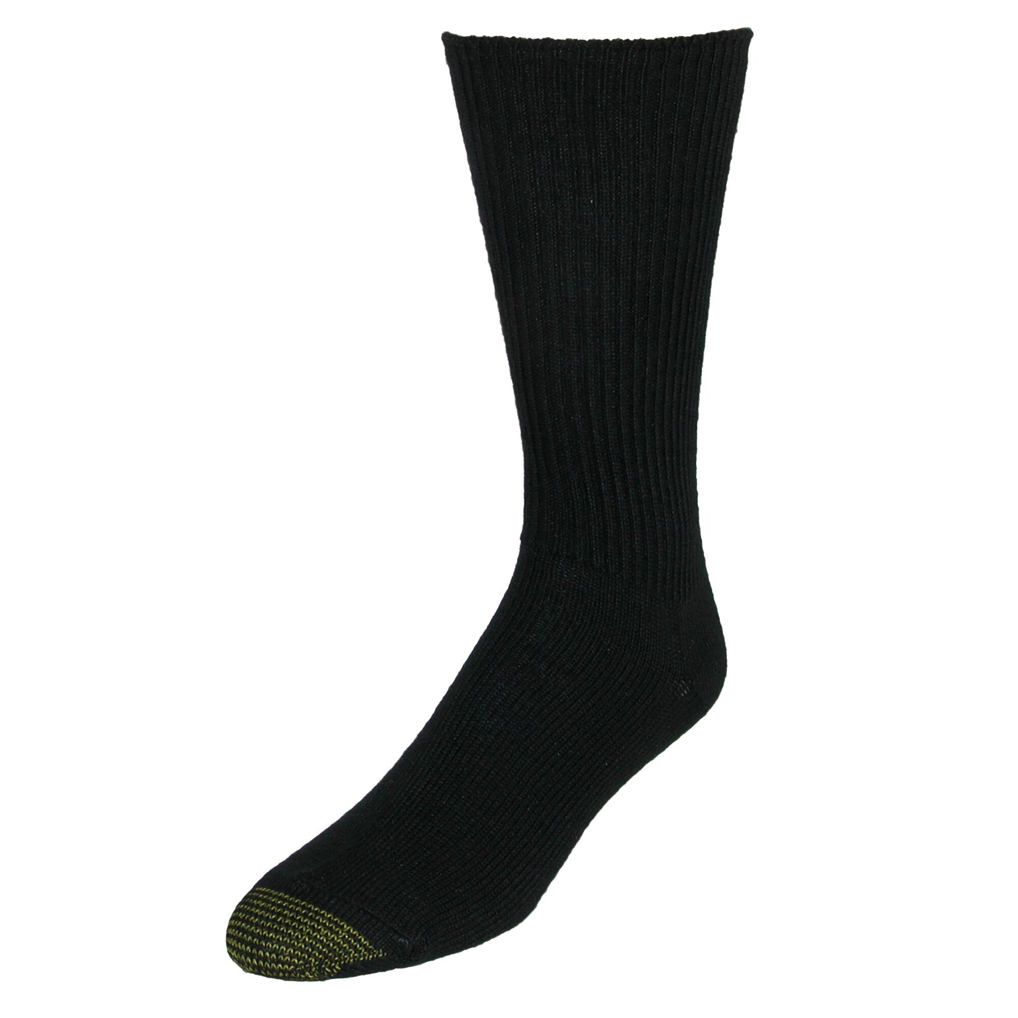 gold toe dress socks mens Gold Toe Mens 6 PK Crew Cotton Banded Sock