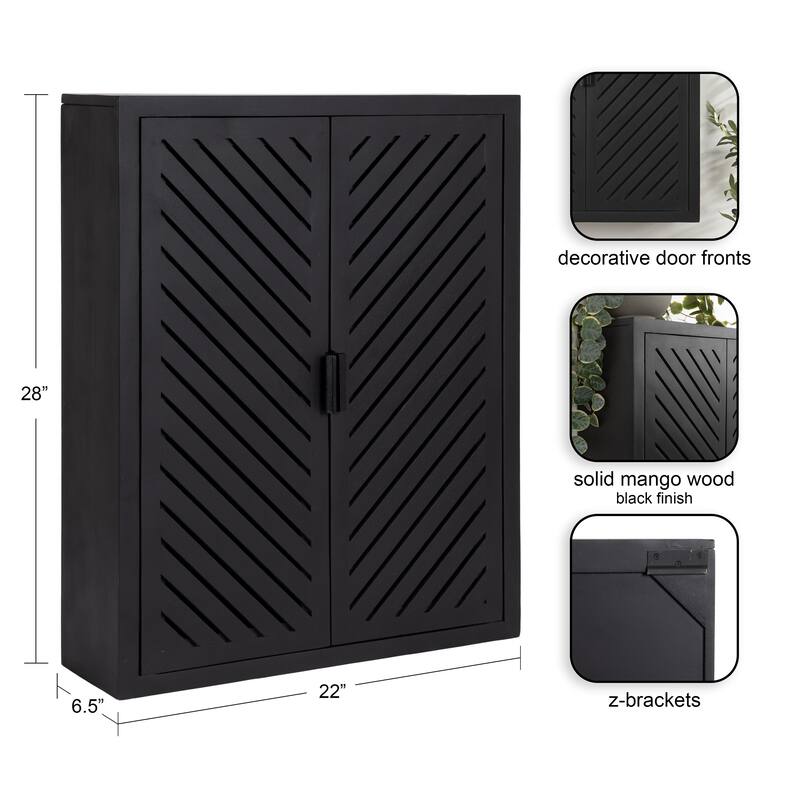Kate and Laurel Mezzeta Tall 2-Door Bath Cabinet