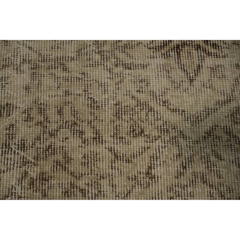 Hand Knotted Oriental 100% Wool Carpet Transitional Floral Beige & Ivories Anatolian Area Rug - 9' 0'' X 5' 10''