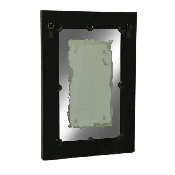 Shop Black Frame 2 Piece Vintage Wine Wall Mirror Set Overstock