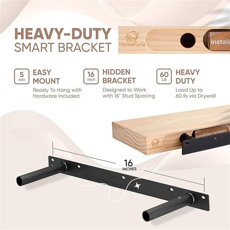 Floating Shelves 24 inch - 6.5"D x 24"W x 1.75"H