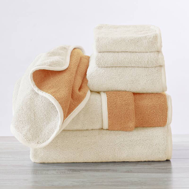 Luxurious Cotton Two-Toned Reversible Towel Set