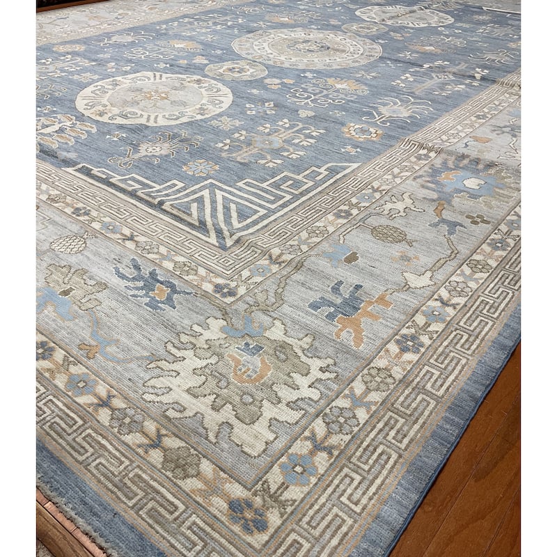 HERAT ORIENTAL Handmade Oushak Wool Rug - 12'7" x 17'10"