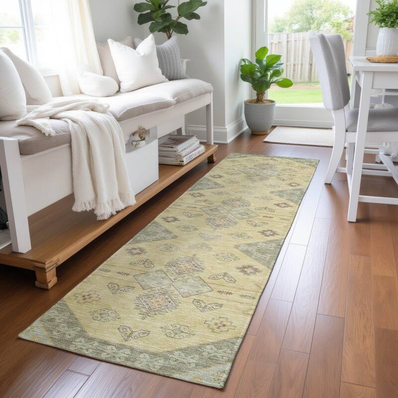 Machine Washable Indoor/ Outdoor Global Hiawatha Chantille Rug