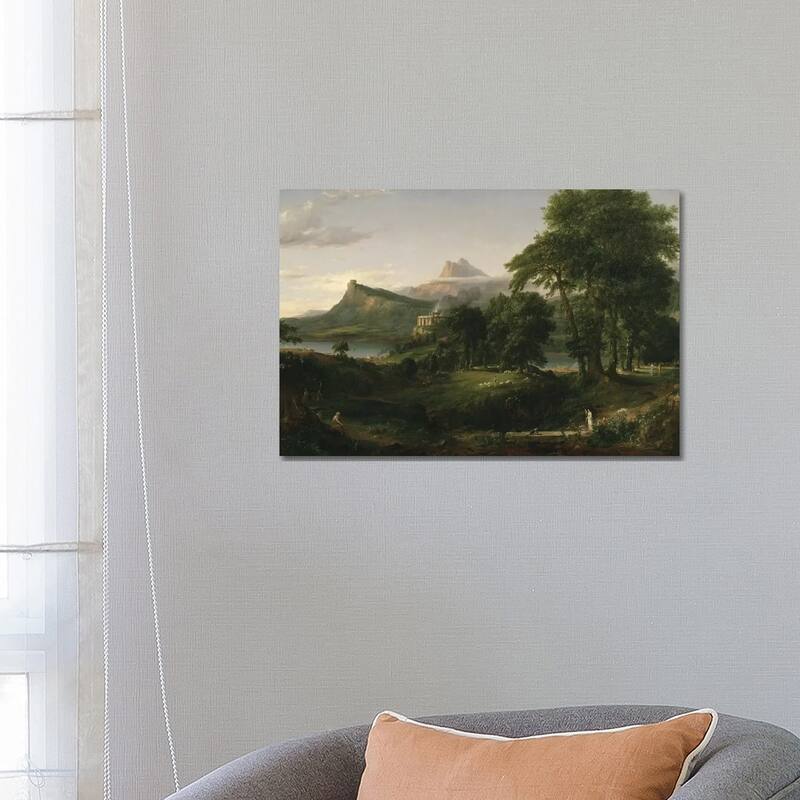 iCanvas "The Course of Empire - The Arcadian or Pastoral State, c.1836" by Thomas Cole Canvas Print - 18x26x1.5