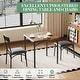 preview thumbnail 22 of 22, 3 Pcs Dining Table Chair Set , Compact Kitchen Table with 2 Upholstered Chairs - 29.2x29.2x30in