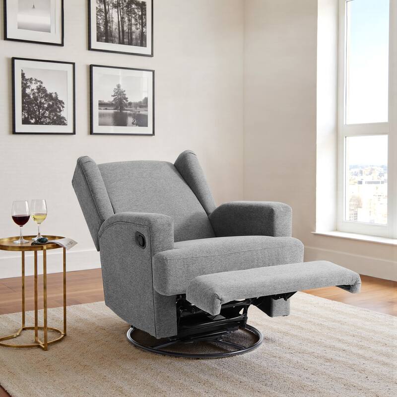 Swivel Wingback Glider Rocker Nursery Recliner Chair