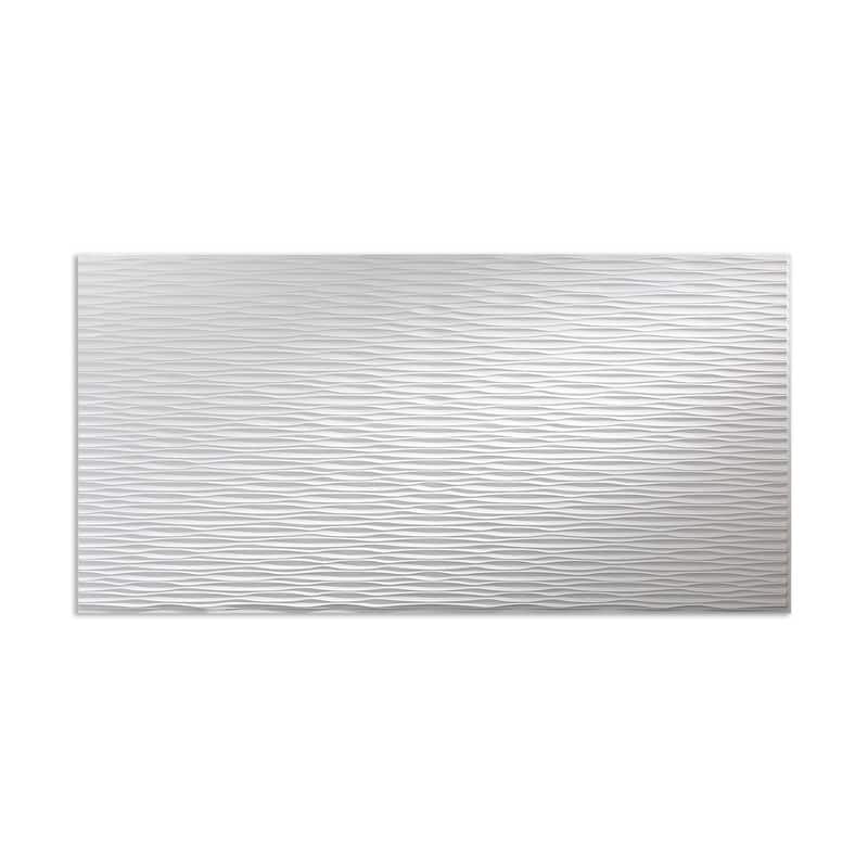 FASÄDE Dunes Horizontal 4-foot x 8-foot PVC Wall Panel in Gloss White