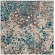 preview thumbnail 1 of 0, SAFAVIEH Monaco Shiloh Boho Abstract Modern Watercolor Area Rug - Grey/Light Blue - 6'7" Square