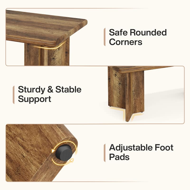 47.24" Farmhouse Rectangle Coffee Table for Living Room