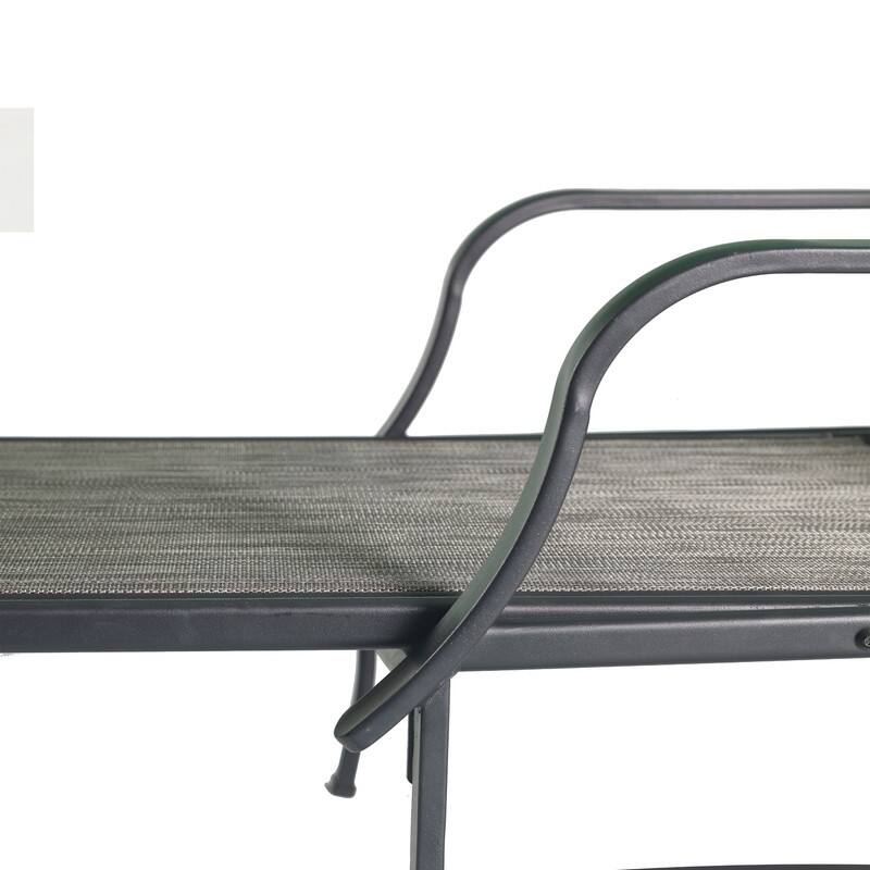 PATIO FESTIVAL 3-Piece Outdoor Chaise Lounger Set with Side Table