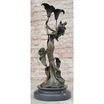 Art Deco Sculpture Goddess Of Beauty Woman Bronze Statue Figurine Hot Cast Sale