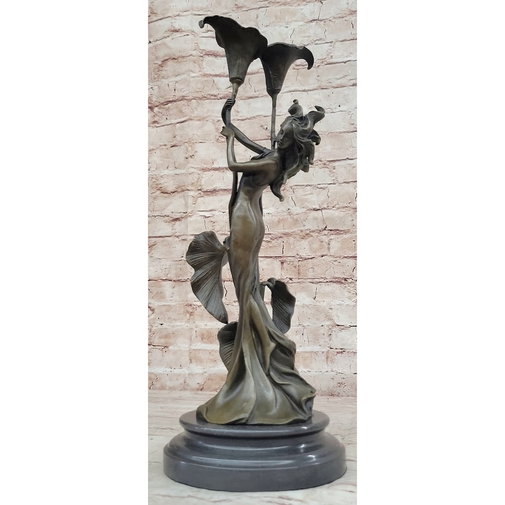 Art Deco Sculpture Goddess Of Beauty Woman Bronze Statue Figurine Hot Cast Sale