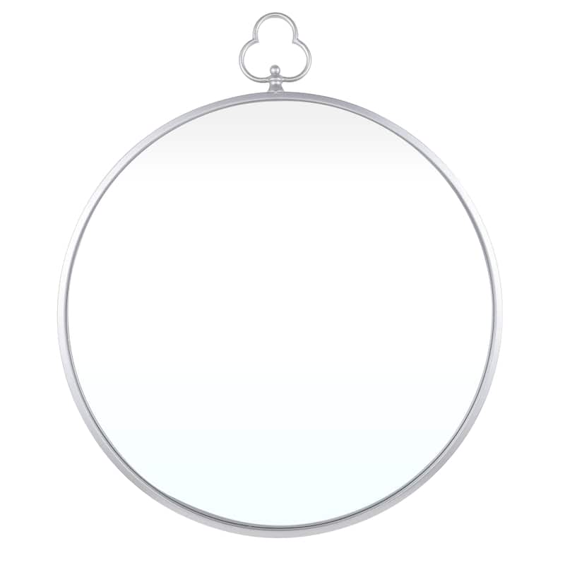 SAFAVIEH Brittnie 34-inch Silver Round Wall Accent Mirror - 30" x 1" x 30" - 30Wx1Dx30H