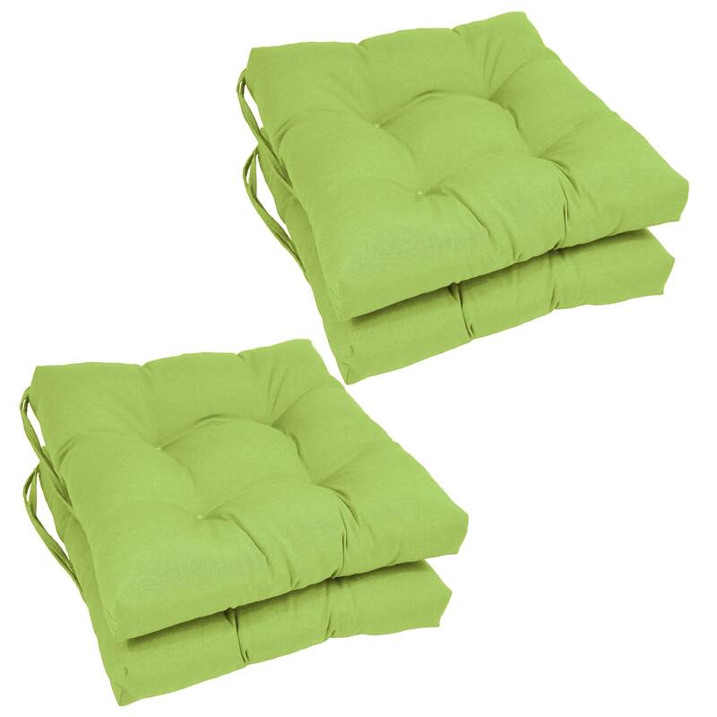 16-inch Square Indoor Chair Cushions (Set of 2, 4, or 6) - 16" x 16" - Set of 4 - Mojito Lime