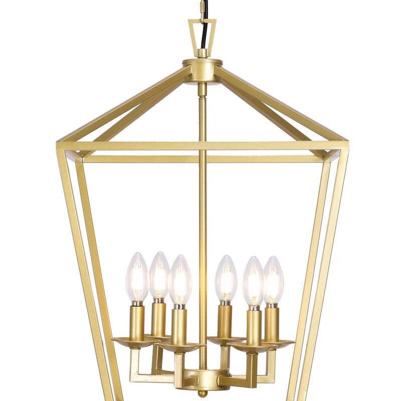 6 Soft Gold Light Pendant - 10.72"x10.72"x24"
