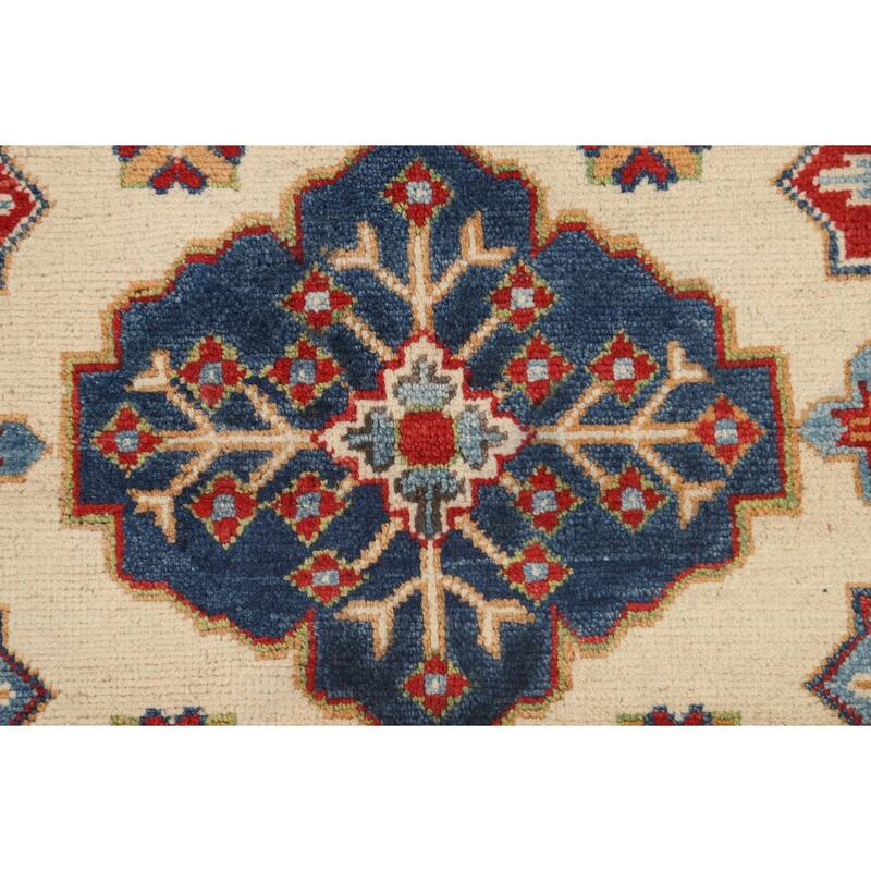 Vegetable Dye Geometric Kazak Oriental Area Rug Wool Hand-knotted - 10'1" x 15'4"