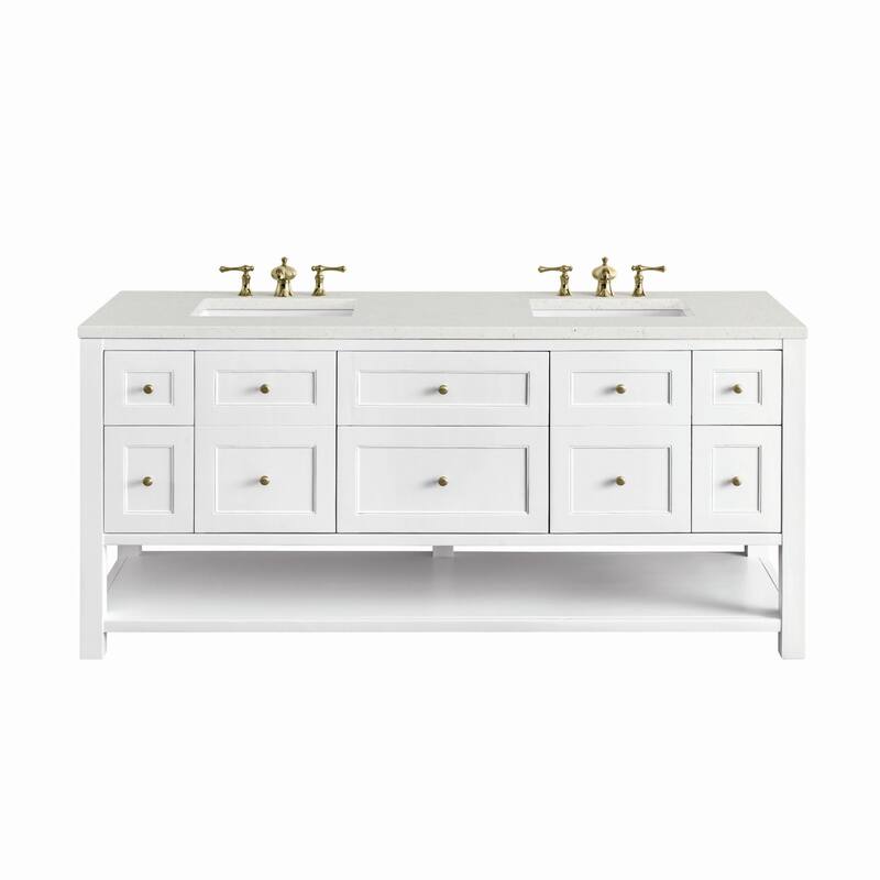 James Martin Vanities 330-V72-3LDL Breckenridge 72" Free Standing - Bright White - Painted