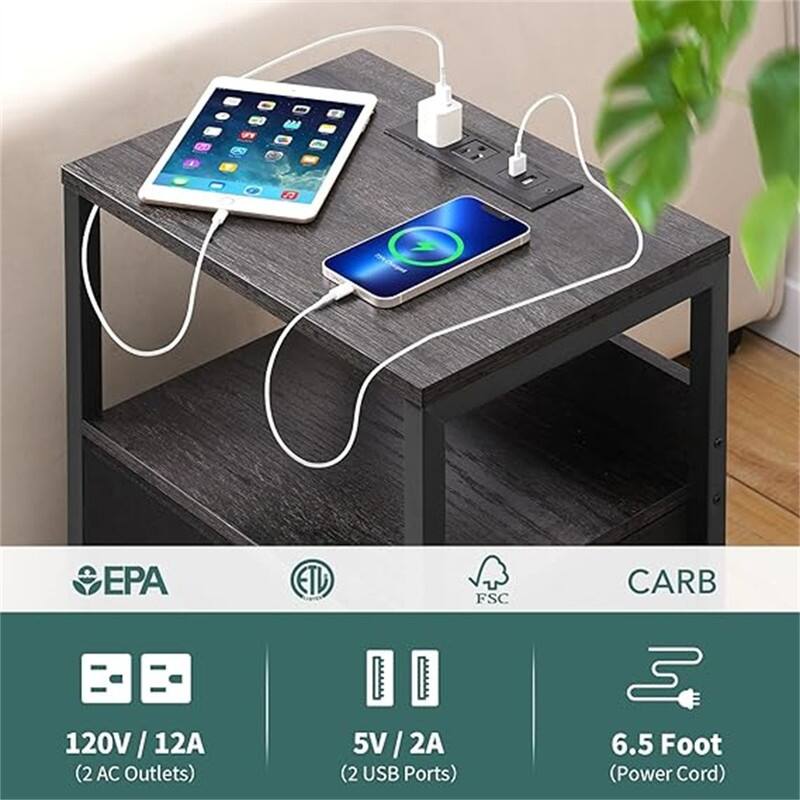 Nightstand with Charging Station