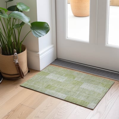 Machine Washable Indoor/ Outdoor Chantille Vintage Patchwork Rug
