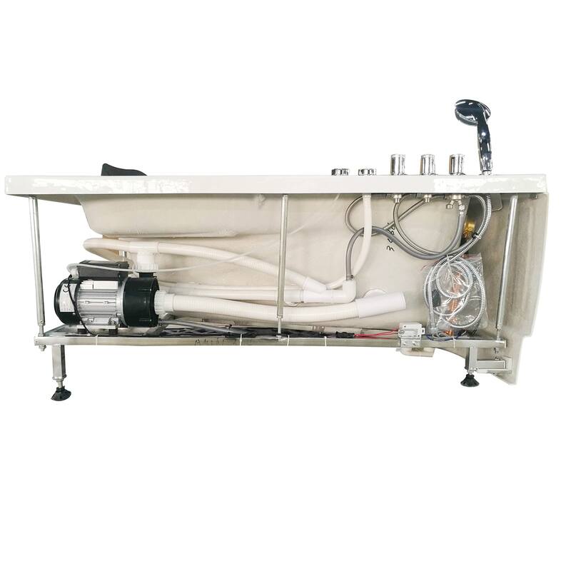 EAGO AM161-L White Acrylic 5-foot Whirlpool Bath Tub With Left Drain