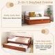 preview thumbnail 23 of 40, Costway Twin Size Trundle Daybed Wooden Slat Support Mattress Platform