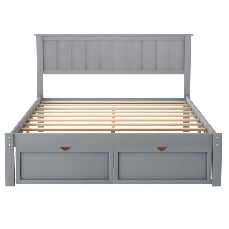 Full Size Platform Bed with UnderBed Drawers Bed Bath & Beyond