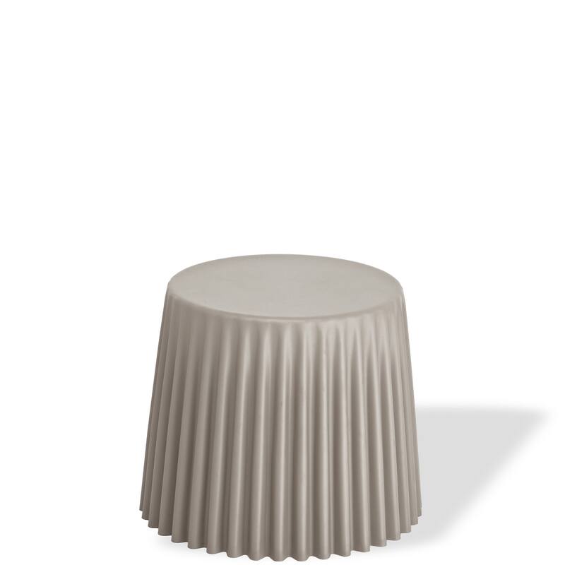 Stackable Modern Dining Restaurant Stacking Chairs End Table Cupcake for Living Break Room Vanity Bedroom No Back Office - Grey