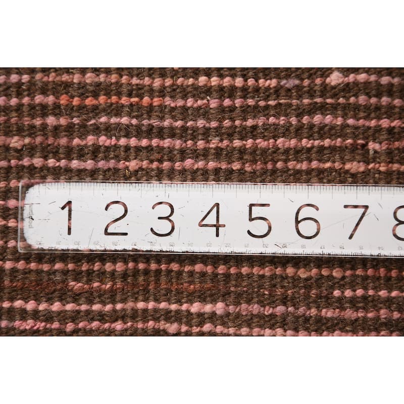 Checkered Moroccan Area Rug Hand-Knotted Wool Carpet - 6'8" x 9'11"