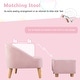 preview thumbnail 3 of 5, Kids Sofa Chair w/ Ottoman Toddler Velvet Upholstered Couch Grey\Pink