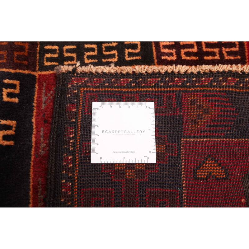 ECARPETGALLERY Hand-knotted Teimani Red Wool Rug - 3'7 x 5'10