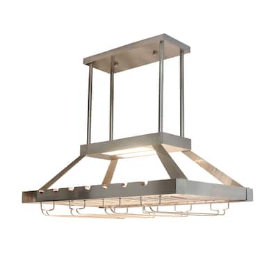 Elegant Designs 2 Light LED Overhead Wine Rack - 36.25 x 21.50 x 49.125 (L x W x H)