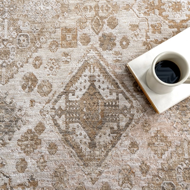Nuloom Klyah Medallion Fringe Area Rug