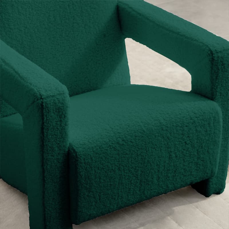 Sherpa Adirondack Chair for Living Room, Upholstered Accent Chair