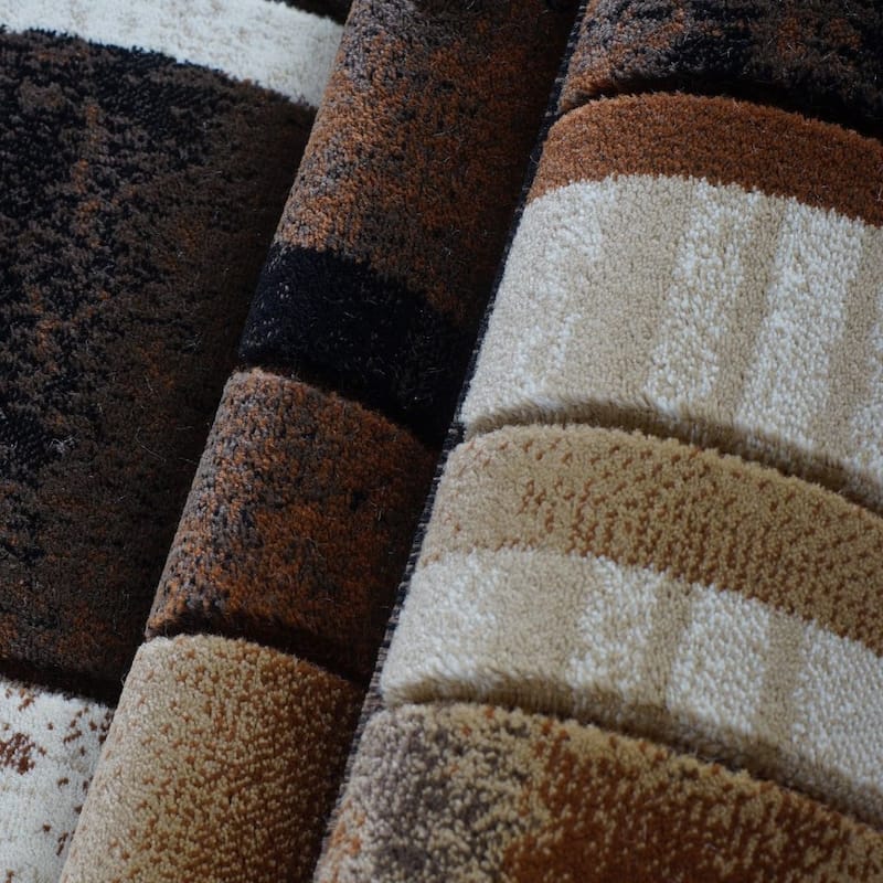 Modern Geometric Abstract Multicolor Area Rug