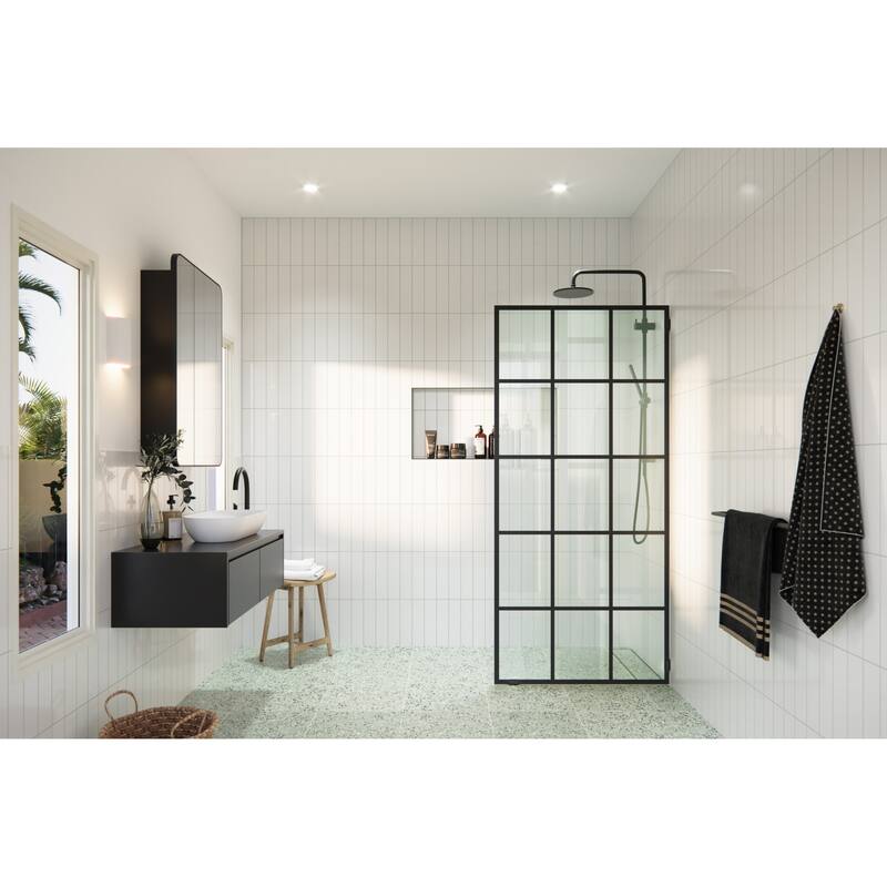Glass Warehouse GW-FSS-36 Esprit 78" High x 36" Wide Shower Screen