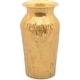 preview thumbnail 1 of 3, Berkware Gold Elegant Wavy Textured Decorative Rose Vase