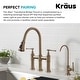 preview thumbnail 33 of 66, Kraus Allyn Traditional 3-Function Bridge Pulldown Kitchen Faucet