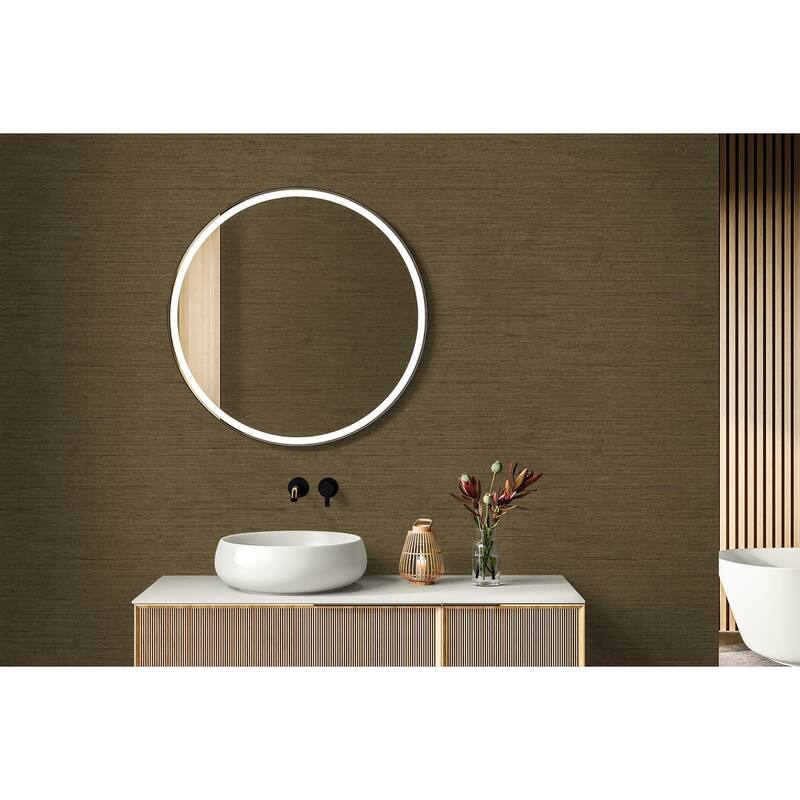 Seabrook Designs Threaded Embossed Vinyl Unpasted Wallpaper