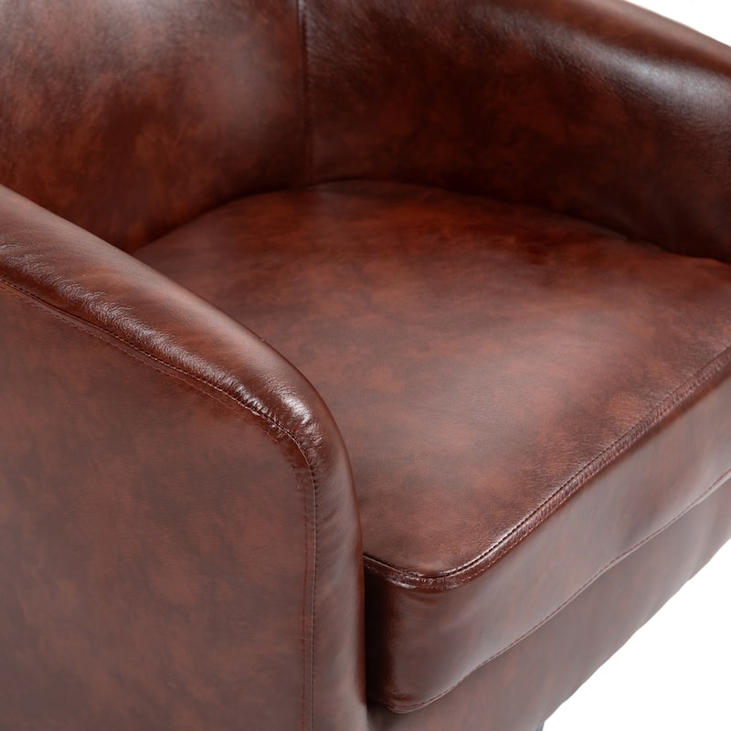 2 Set 360°Swivel Fabric Accent Chairs Barrel Armchairs